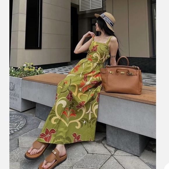 ZARA PRINTED MIDI DRESS - Picture 3 of 15